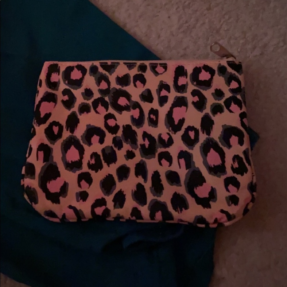 Pink Cheetah Print Makeup/Cosmetic Bag View 3